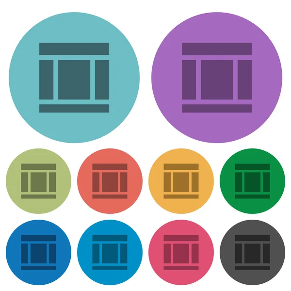 Cor Três ícones de layout web colunados — Vetor de Stock