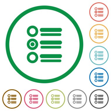 Radyo grubu düz simgeler özetlenen