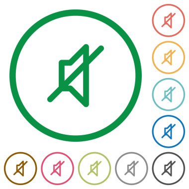 Sessiz düz simgeler özetlenen