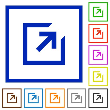 Çerçeveli düz simgeleri verme