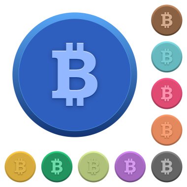 Kabarık bitcoin işareti düğmeleri