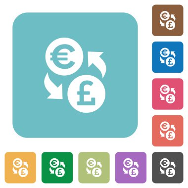 Düz Avrupa Lirası Döviz simgeler