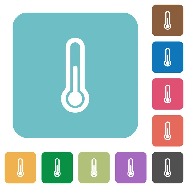 Ícones de termômetro plano —  Vetores de Stock