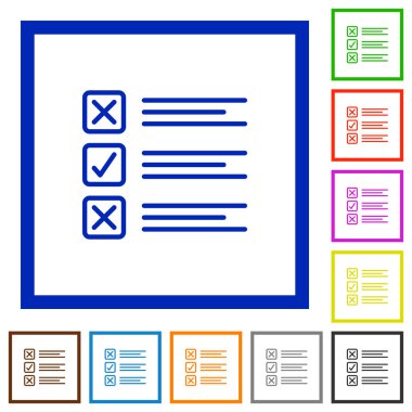 Soru formu düz simgeler çerçeveli