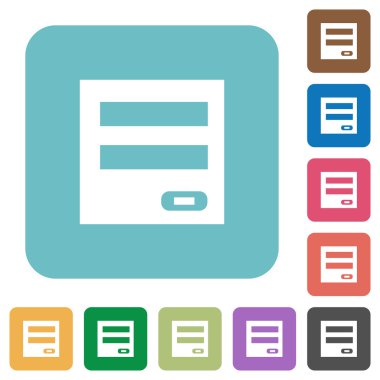 Düz giriş paneli simgeleri