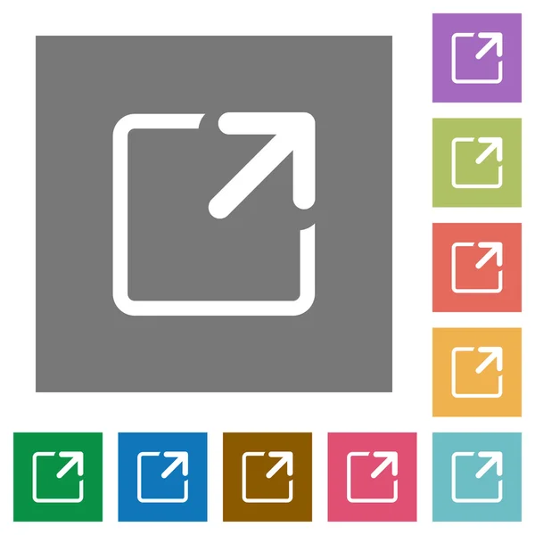 Maximiser les icônes plates carrées de fenêtre — Image vectorielle