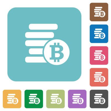 Düz bitcoins simgeleri