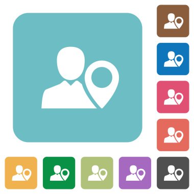 Düz kullanıcı konumu simgeleri