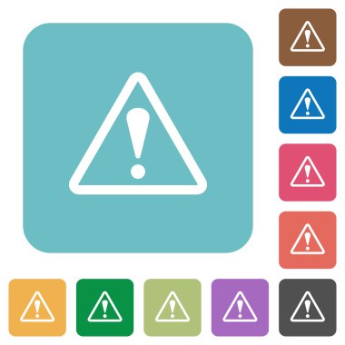 Uyarı işareti simgeleri düz