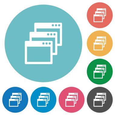 Düz Cascade pencere görünüm modu simgeleri