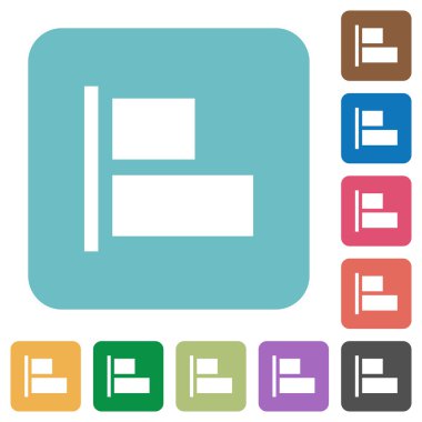 Düz sol simgeleri Hizala