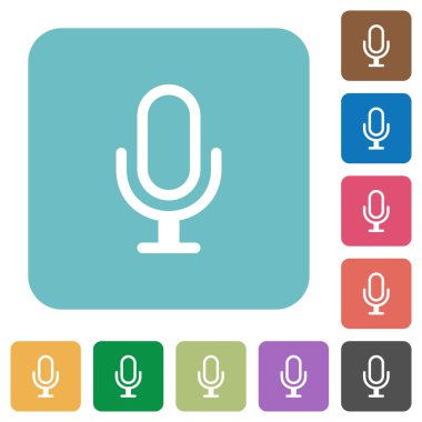 Düz mikrofon simgeler