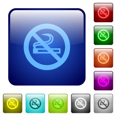 Hayır yasaktır kare düğme renk