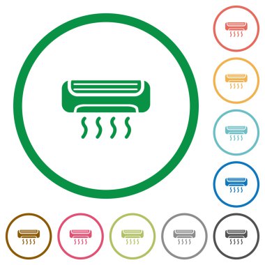 Klima düz simgeler özetlenen