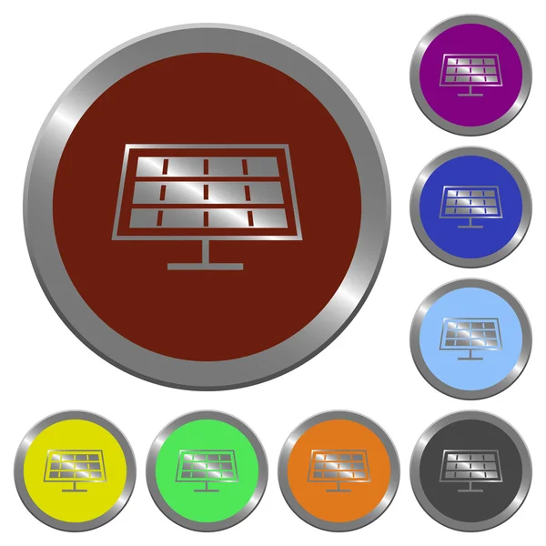 Kolor przycisków panelu słonecznego — Wektor stockowy