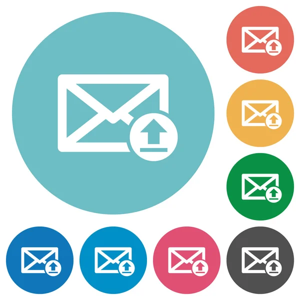 Iconos de correo de envío plano — Vector de stock