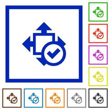 Boyutu düz simgeler çerçeveli kabul