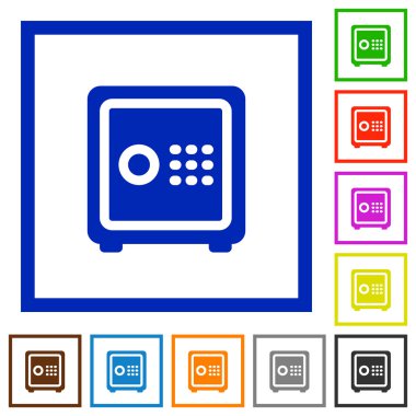 Güçlü bir kutu düz simgeler çerçeveli