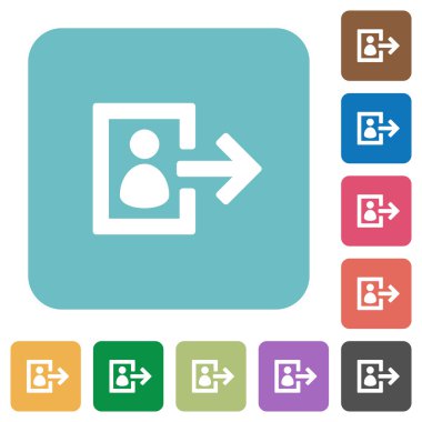 Düz kullanıcı logout simgeleri