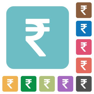 Düz Hindistan Rupisi işareti simgeleri