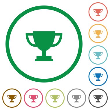 Trophy Kupası düz simgeler özetlenen