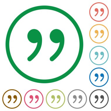 Tırnak düz simgeler özetlenen