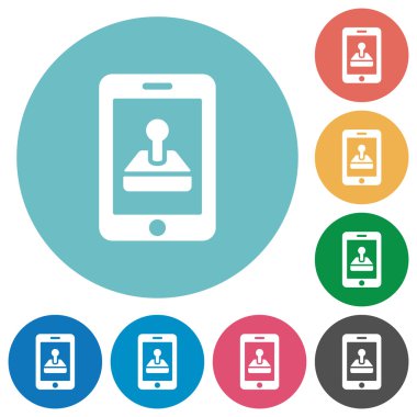 Düz mobil oyunlar simgeler