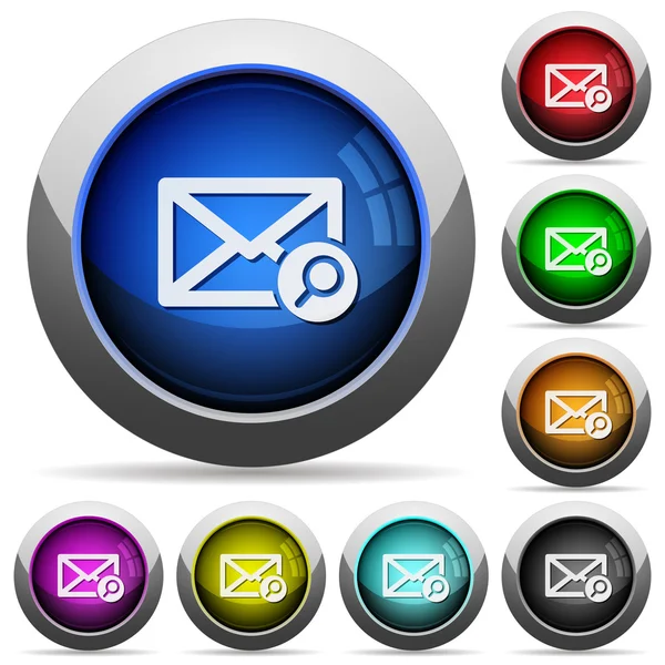 Search mail button set — Stock Vector
