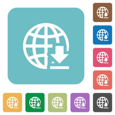 Düz Download Internet simgeleri