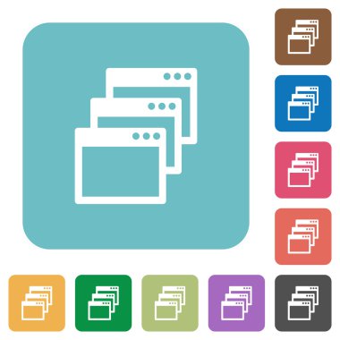Düz Cascade pencere görünüm modu simgeleri