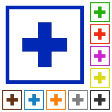 Çerçeveli düz simgeler ekleme