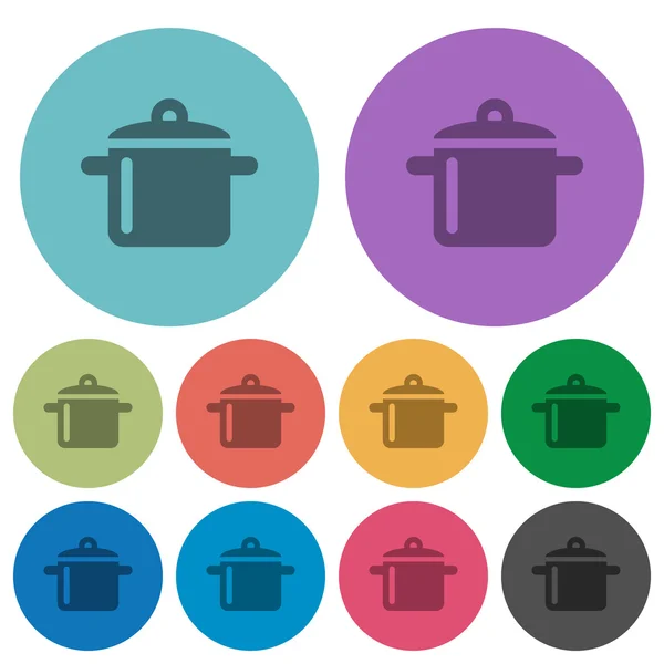 Color cooking flat icons — Stock Vector