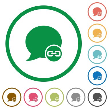 Blog yorum eki düz simgeler özetlenen