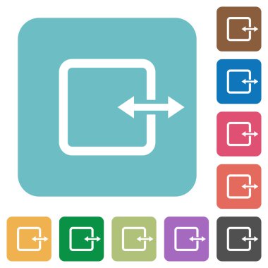 Düz ayarlamak öğesi genişliği simgeleri