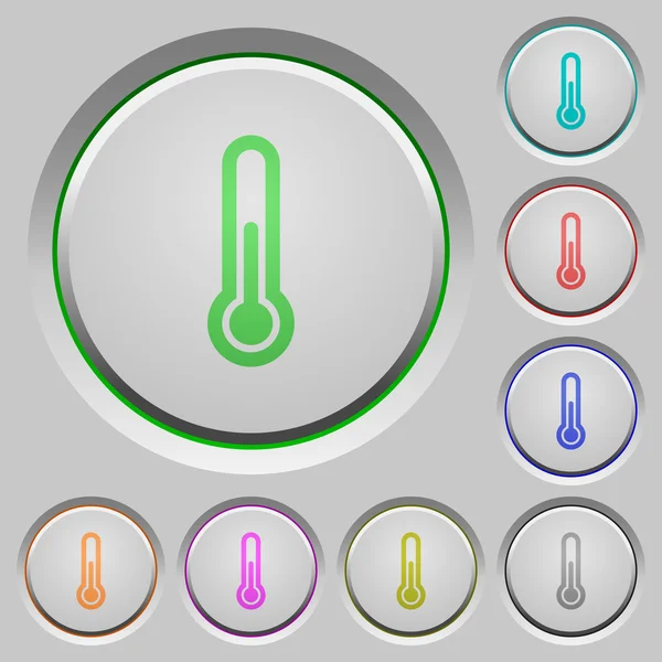 Botões de pressão do termómetro — Vetor de Stock