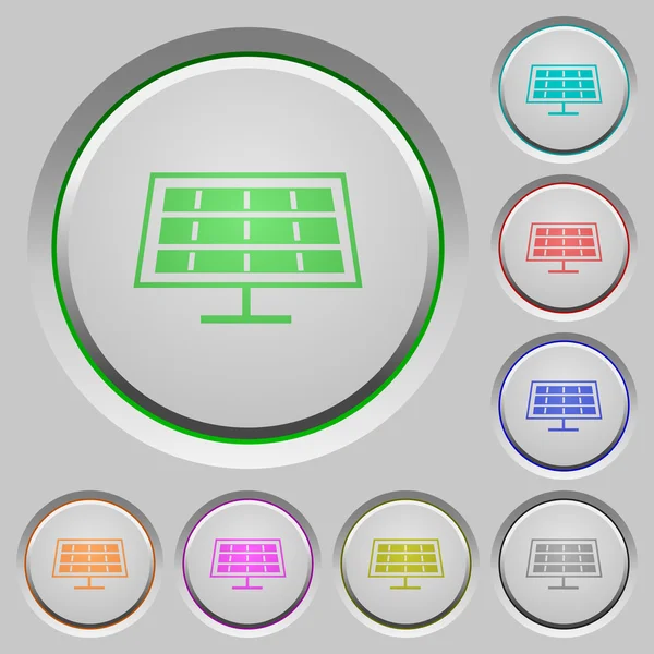 Panel solar pulsadores — Vector de stock