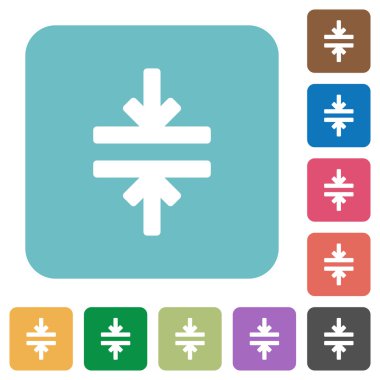 Düz yatay birleştirme simgeler