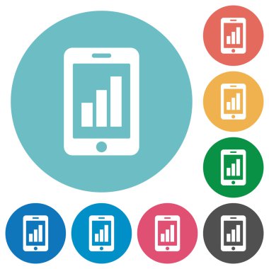 Düz smartphone sinyal gücü simgeler