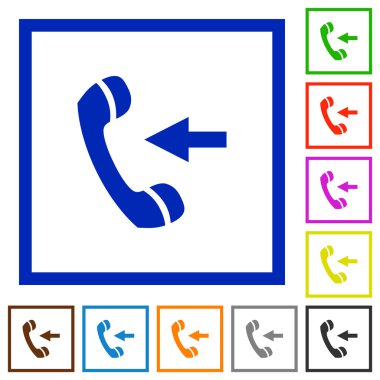 Gelen aramayı düz simgeler çerçeveli