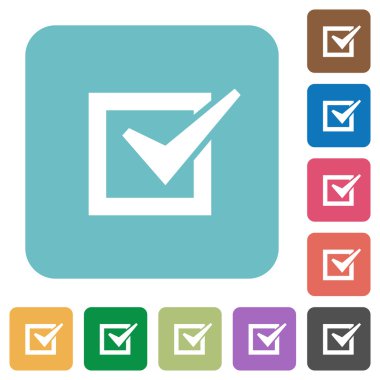 Düz kontrol kutusu simgeleri