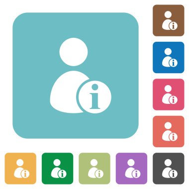 Düz kullanıcı hesabı bilgi simgeleri