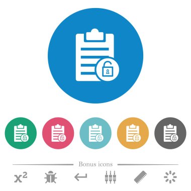 Düz beyaz simgelerin yuvarlak renk arkaplanlarının kilidini aç. 6 bonus simgesi dahil.