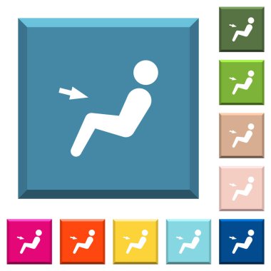 Otomobil hava akışı yönü göğüs beyaz simgeler köşeli kare düğmelerde çeşitli moda renklerde