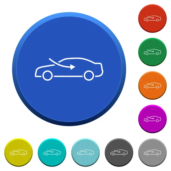 Regulacja Przepływu Powietrza Samochodzie Zewnętrzny Okrągły Kolor Ścięte Przyciski Gładkich — Wektor stockowy