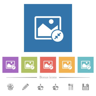 Kare arkaplandaki küçük düz beyaz simgeleri yeniden boyutlandır. 6 bonus simgesi dahil.