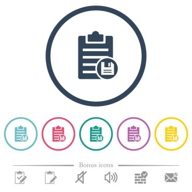 Düz renk simgelerini yuvarlak hatlara kaydet. 6 bonus simgesi dahil.