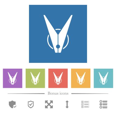 Kare arkaplanda düz beyaz simgeler. 6 bonus simgesi dahil.