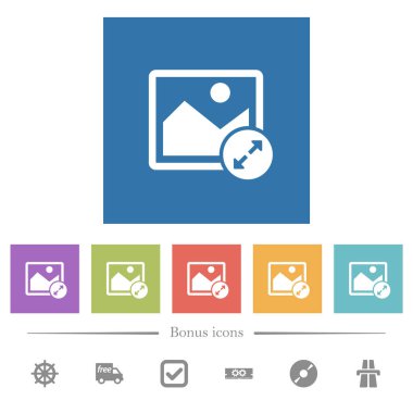 Kare arkaplandaki büyük düz beyaz simgeleri yeniden boyutlandır. 6 bonus simgesi dahil.