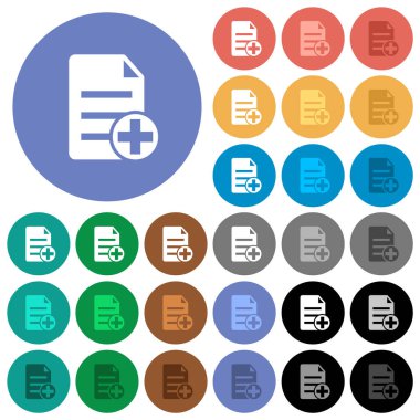 Yuvarlak arkaplanlara çok renkli yeni simgeler ekle. Uçma ve aktif durum efektleri için beyaz, açık ve koyu simge varyasyonları ve bonus gölgeler.