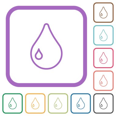 Beyaz arkaplanda tek satır özeti basit renkli yuvarlak kare çerçeveler